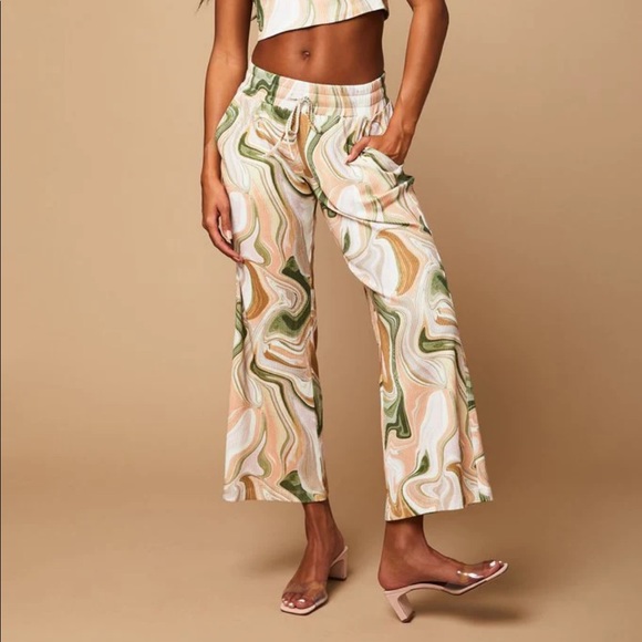 Beach Riot Pants & Jumpsuits Beach Riot Ribbed Knit Hailey Cropped